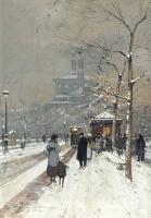 Eugene Galien-Laloue - FIGURES in the snow Paris